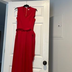 Calvin Klein sleeveless jumpsuit red size 6